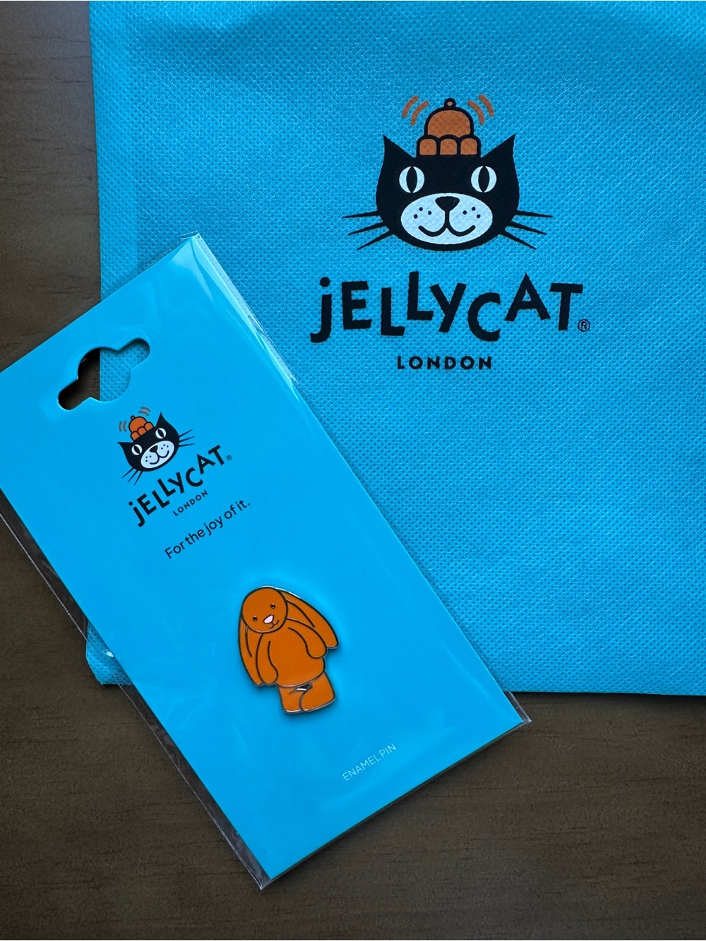 Jellycat Puurks Exclusive Orange Bashful Bunny Enamel Pin